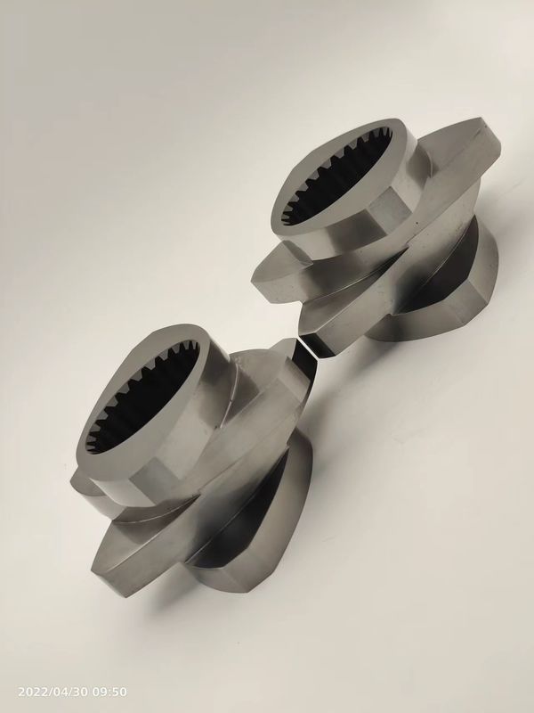 Δίδυμη βίδα Extruder Granulator Accessories Meshing Block Kneading Block Από 12 mm έως 300 mm