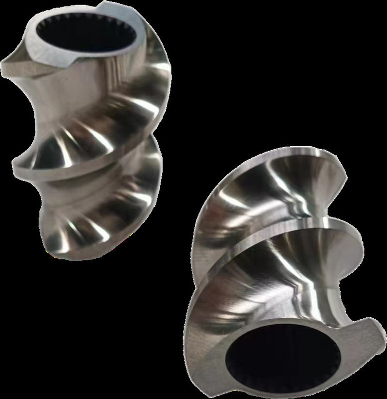 Ζώνη τήξης Τμήματα εκχυλίσματος με δίδυμη βίδα 30° 45° 60° 90° Γωνία βίδες 71mm OD