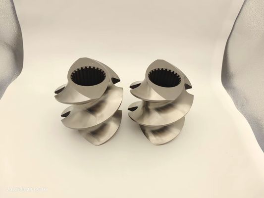 Δίδυμη βίδα Extruder Granulator Accessories Meshing Covey Screw Element Από 12 mm έως 300 mm