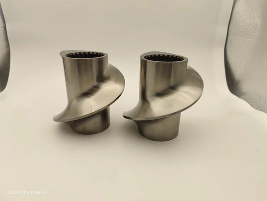 Δίδυμη βίδα Extruder Granulator Accessories Meshing Covey Screw Element Από 12 mm έως 300 mm