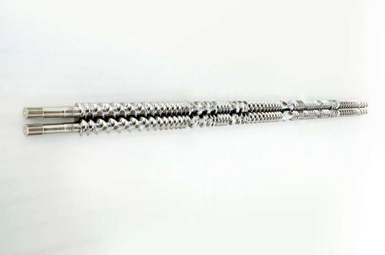 Δίδυμη βίδα Extruder Granulator Accessories Meshing Covey Screw Parts Από 12 mm έως 300 mm