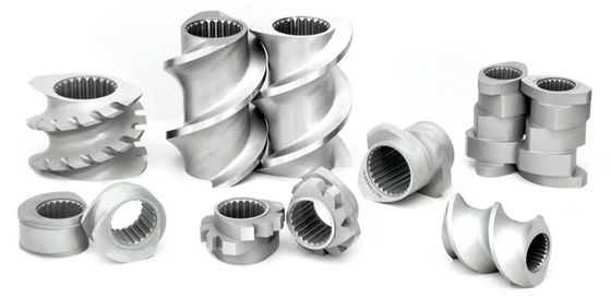 Συμπληρωματικά μέρη μηχανής με διπλή βίδα για την εξάτμιση, σχισμή βίδας, δοχείο και πλευρική τροφοδοσία